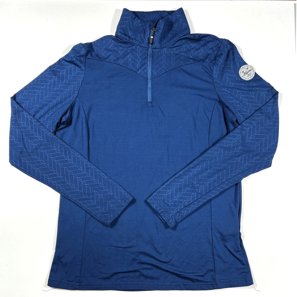 Killtec Kiandra Mountain Navy Blue Quarter Zip Ski Base Layer Pullover Womens 10